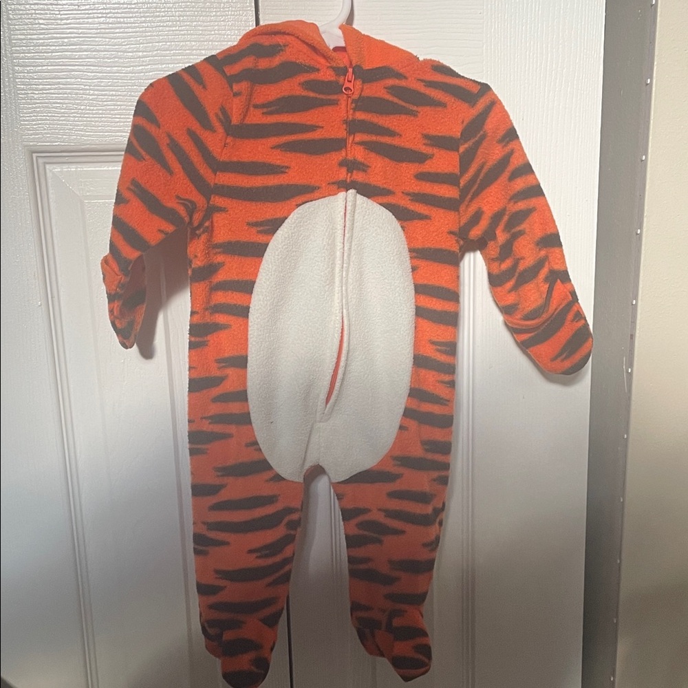 Disney Orange and Black Striped Kids Footie